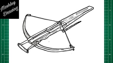 How to Draw a Crossbow Step by Step YouTube