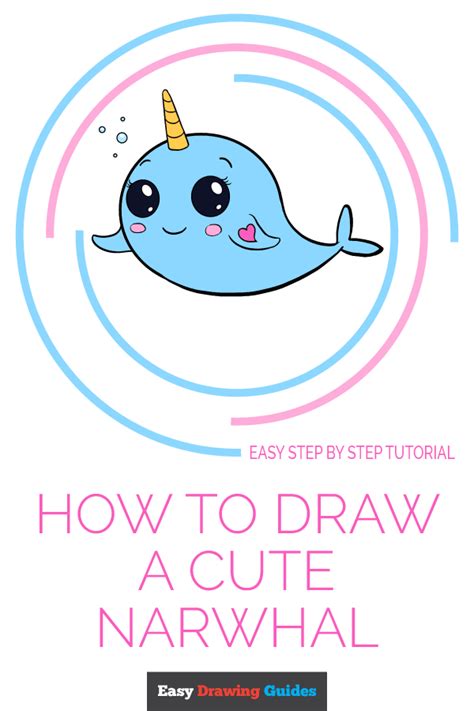 How to Draw a Cute Narwhal Really Easy Drawing Tutorial