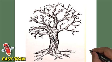 How to Draw a Dead Tree Really Easy Drawing Tutorial