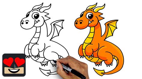 How to Draw a Dragon for Kids Easy Drawing Tutorial For kids