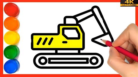 How to Draw a Excavator Easy Step by Step YouTube