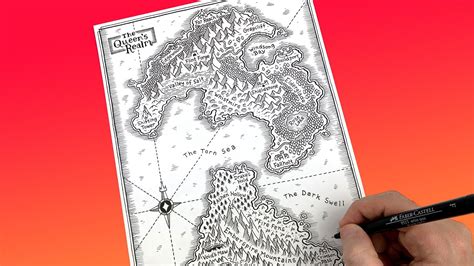 How to Draw a Fantasy World Map!!! YouTube