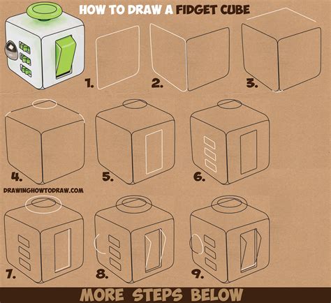 How to Draw a Fidget Cube Easy Step by Step Drawing Tutorial for Kids