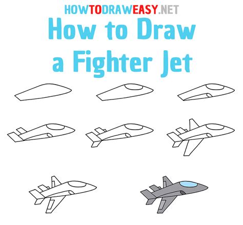 How to Draw a Fighter Jet Easy Drawing Tutorial For Kids