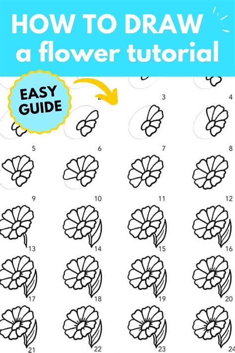 How to Draw a Flower {EASY Tutorial} Skip To My Lou