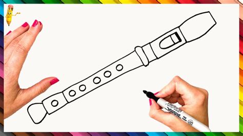 How to Draw a Flute Easy Drawing Tutorial For Kids