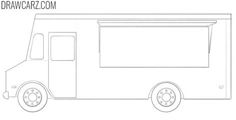How to Draw a Food Truck Car Drawing Tutorials