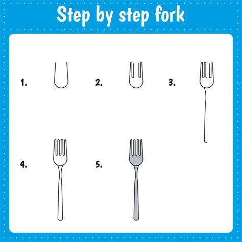 How to Draw a Fork Easy Step by Step