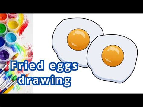 How to Draw a Fried Egg Step by Step EasyLineDrawing