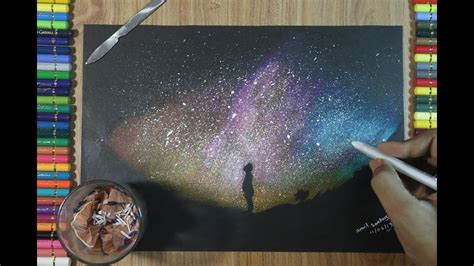How to Draw a Galaxy with Colored Pencils Step by Step YouTube