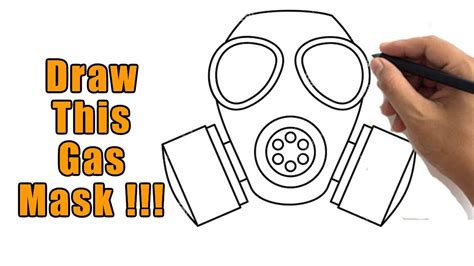 How to Draw a Gas Mask Outline Drawing Easy Mask Sketch Step by Step