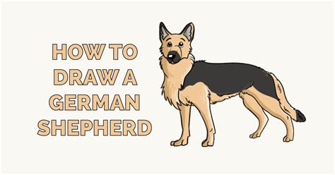 How to Draw a German Shepherd Really Easy Drawing Tutorial