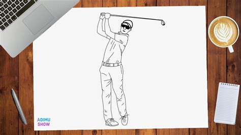 How to Draw a Golfer Step by Step Doan Harmang