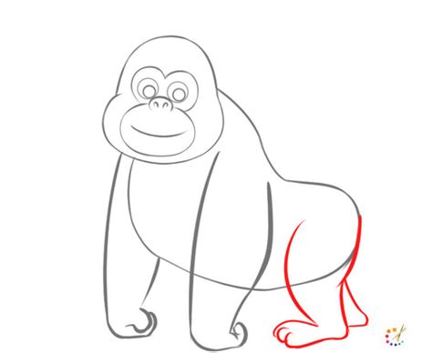 How to Draw a Gorilla Easy Step by Step Tharp Creter