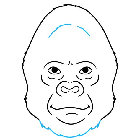 How to Draw a Gorilla Face Really Easy Drawing Tutorial