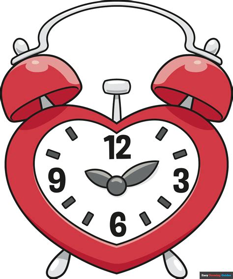 How to Draw a Heart Clock Really Easy Drawing Tutorial