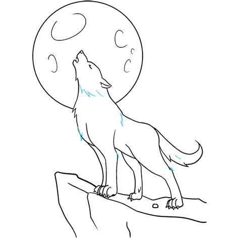 How to Draw a Howling Wolf - Easy Drawing Tutorial For Kids