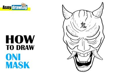 How to Draw a Japanese Oni Mask YouTube