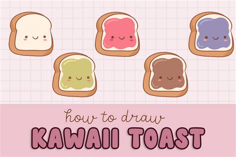 How to Draw a Kawaii Toast Easy Tutorial for Beginners