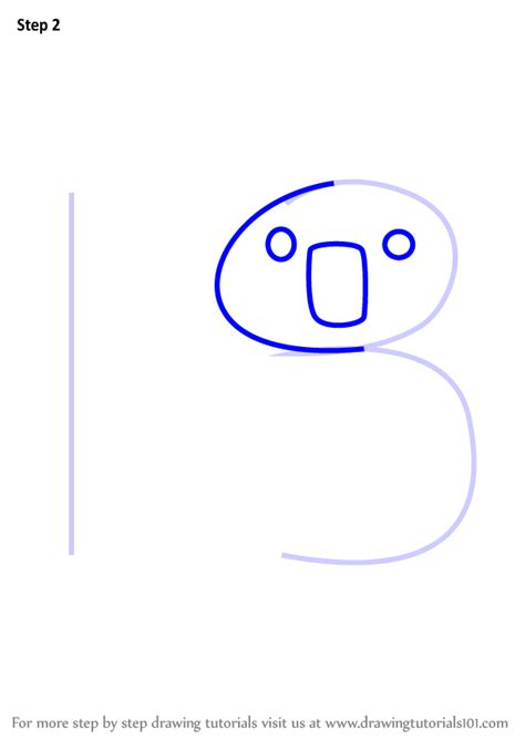 How to Draw a Koala using Number 13 (Animals with Numbers) Step by Step