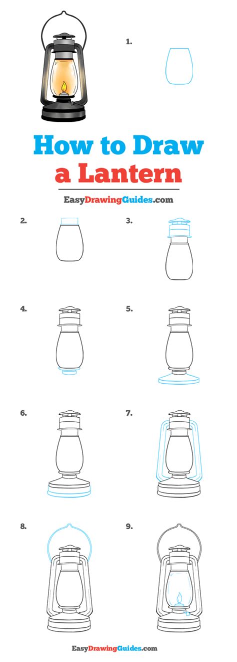 How to Draw a Lantern Really Easy Drawing Tutorial