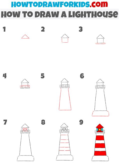 How to Draw a Lighthouse Really Easy Drawing Tutorial Easy drawings