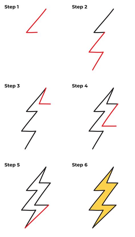 How to Draw a Lightning Bolt Step by Step Guide Howto
