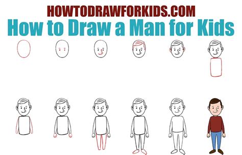 How to Draw a Man for Kids Easy Drawing Tutorial
