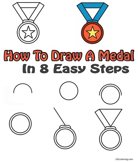 How to Draw a Medal Step by Step Instructions