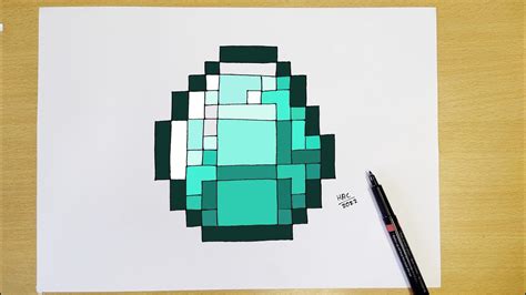 How to Draw a Minecraft Diamond Step by Step YouTube