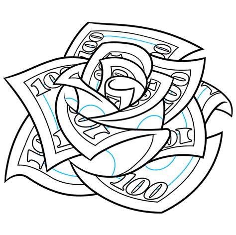 How to Draw a Money Rose Really Easy Drawing Tutorial Tattoo