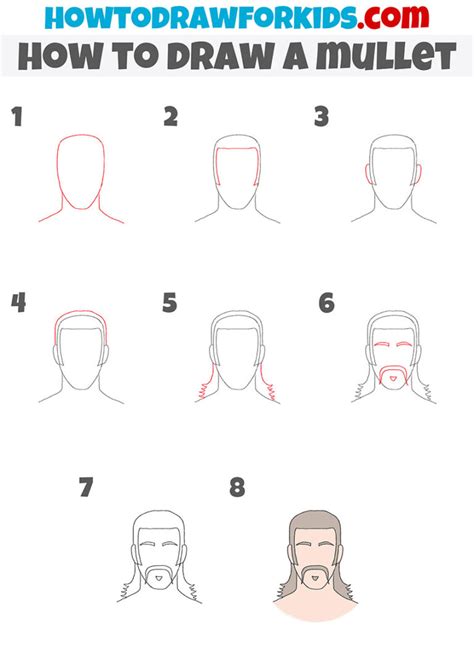 How to Draw a Mullet for Beginners Easy Step by Step