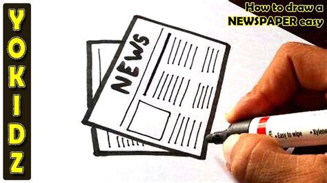 How to Draw a Newspapper Step by Step Easy Drawing Guides Drawing