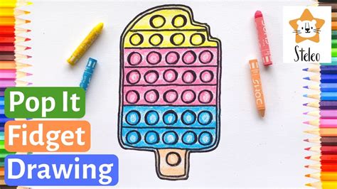 How to Draw a POP IT Fidget Toy Step by Step Pop It Fidget Toy