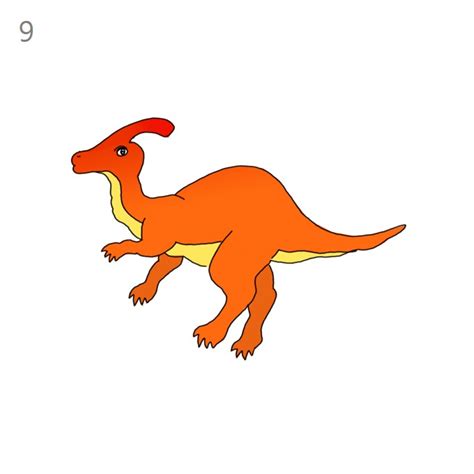 How to Draw a Parasaurolophus Dinosaur Step by Step Easy Drawing Guides Drawing Howtos