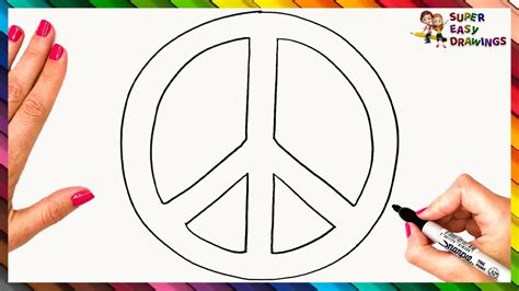 How to Draw a Peace Sign Step by Step for Beginner YouTube