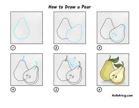 How to Draw a Pear HelloArtsy