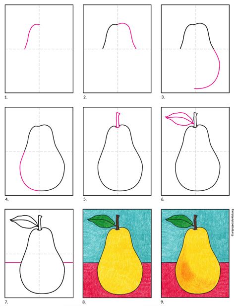 How to Draw a Pear for Kids Easy Drawing Tutorial
