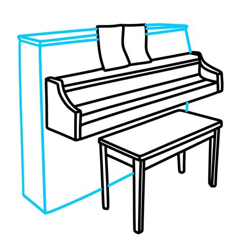 How to Draw a Piano Step by Step Easy Drawing Guides Drawing Howtos