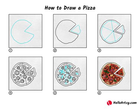 How to Draw a Pizza HelloArtsy