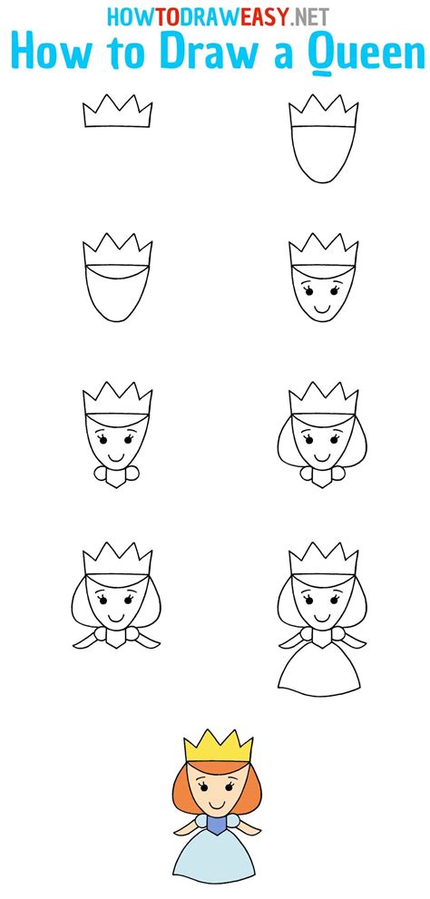 How to Draw a Queen Step by Step Easy Drawing Guides Drawing Howtos