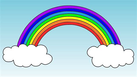 How to Draw a Rainbow Coloring Pages Learn Colours YouTube