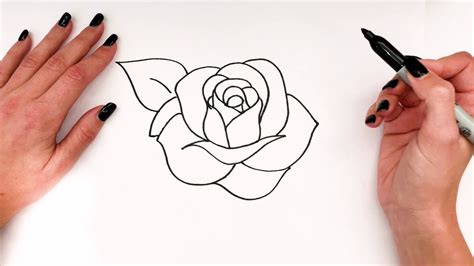 How to Draw a Rose Tattoo Really Easy Drawing Tutorial