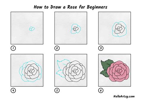 How to Draw a Rose for Beginners HelloArtsy