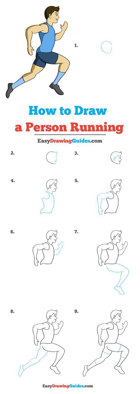 How to Draw a Running Person Easy Drawing Tutorial For Kids
