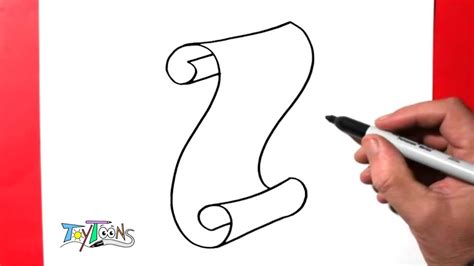 How to Draw a Scroll Really Easy Drawing Tutorial