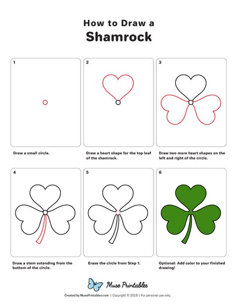 How to Draw a Shamrock Step By Step For Kids & Beginners