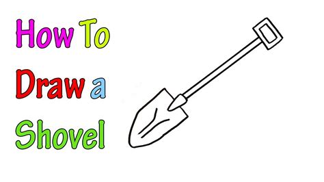 How to Draw a Shovel Step by Step Easy drawing tutorials YouTube