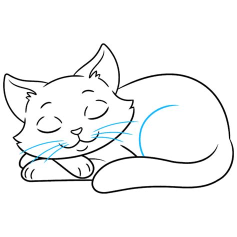 How to Draw a Simple Sleeping Cat Really Easy Drawing Tutorial