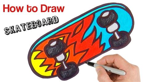 How to Draw a Skateboard Best Art Tutorial YouTube